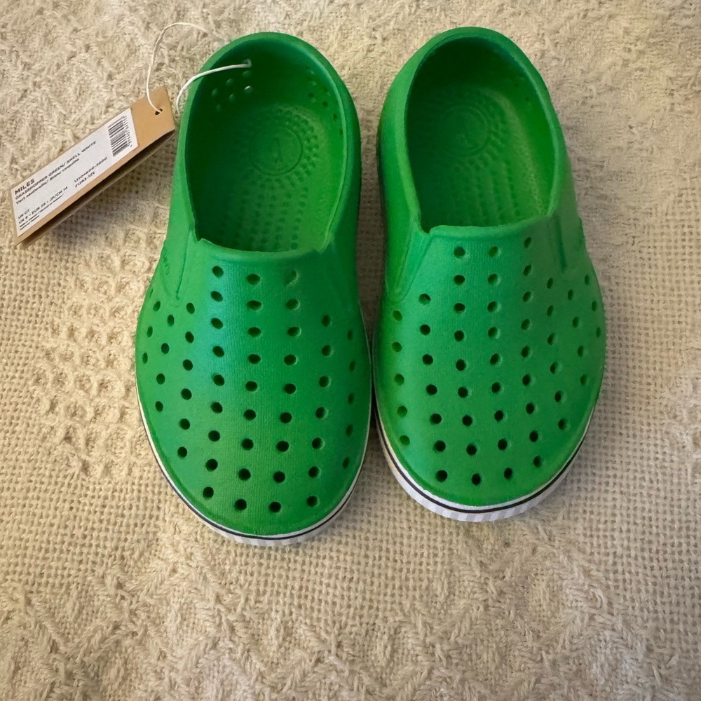 Native Miller Kids Green Slip-On Shoes